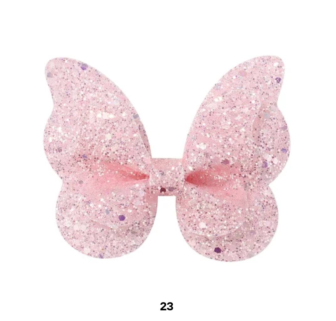 2pc Shimmery Butterfly Hair Clip 