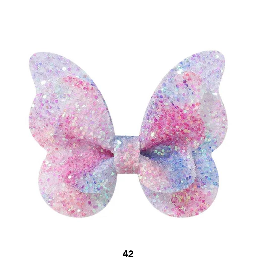 2pc Shimmery Butterfly Hair Clip 