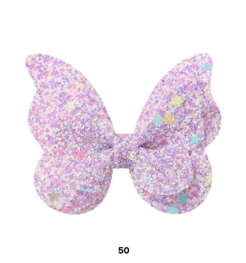 2pc Shimmery Butterfly Hair Clip 