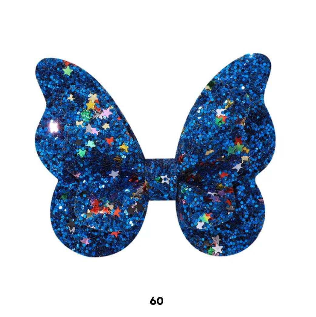 2pc Shimmery Butterfly Hair Clip 