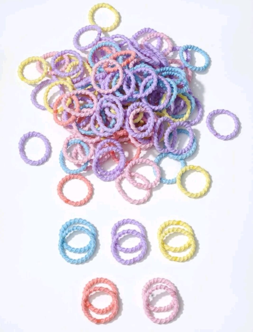 100pcs Spiral Mini Hair ties