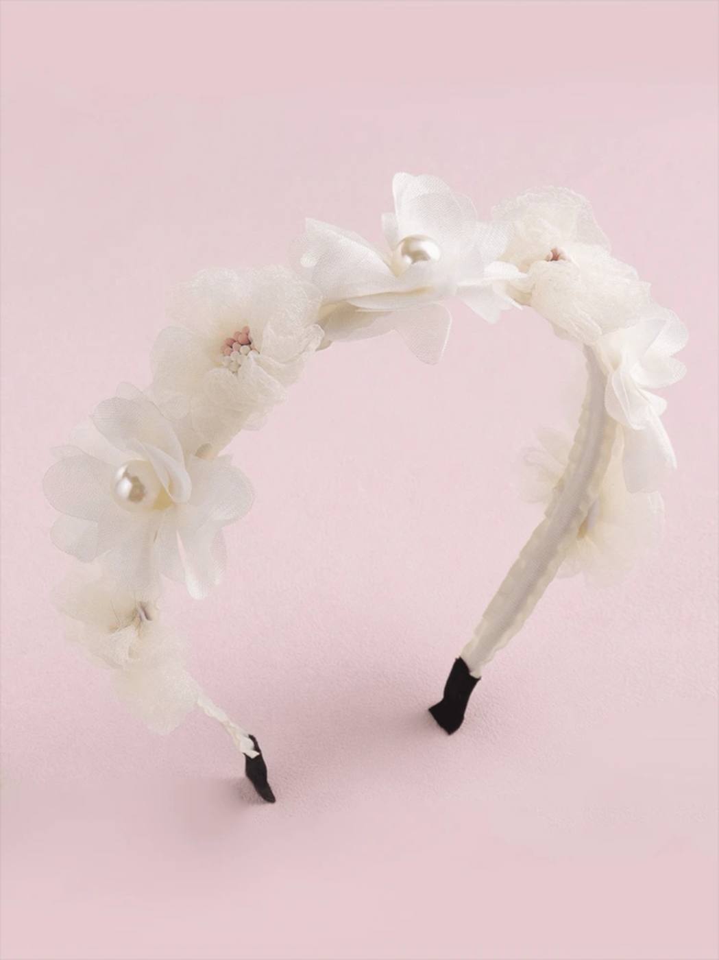 1pc Offwhite Floral Head Band 