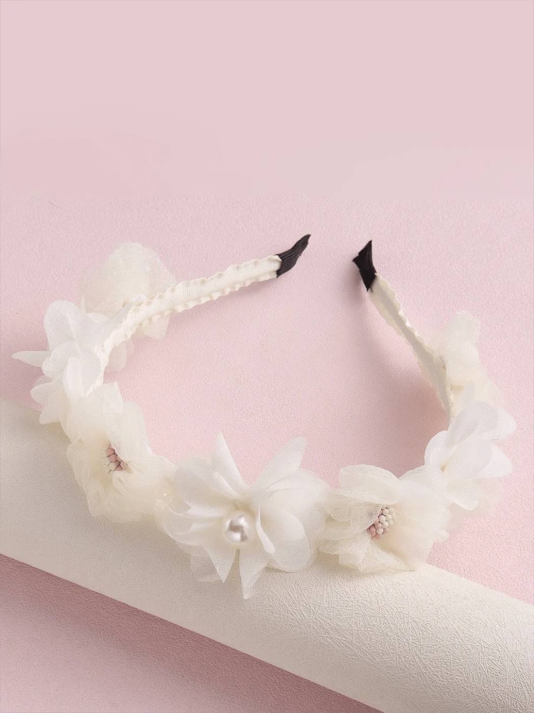 1pc Offwhite Floral Head Band 