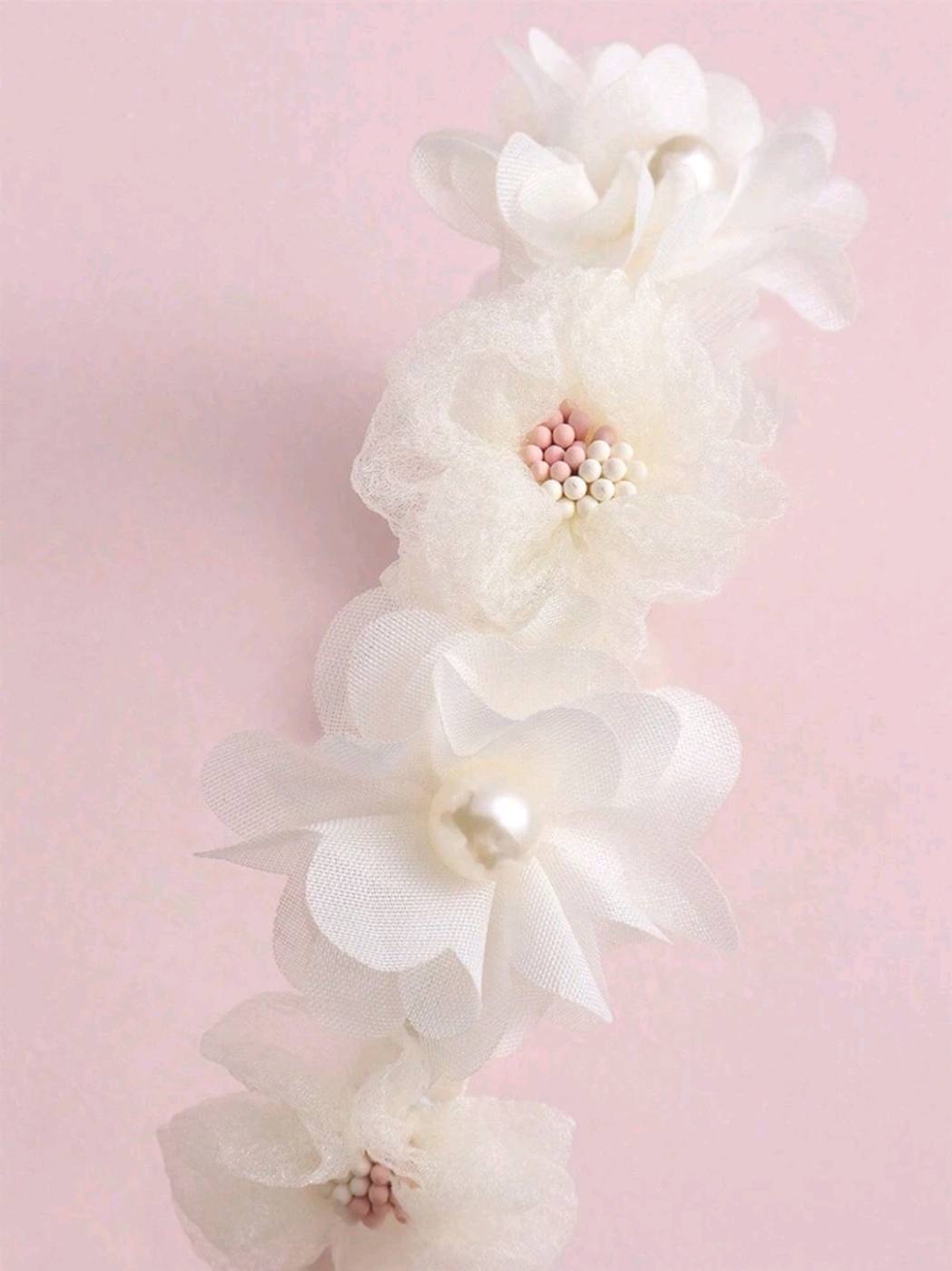 1pc Offwhite Floral Head Band 