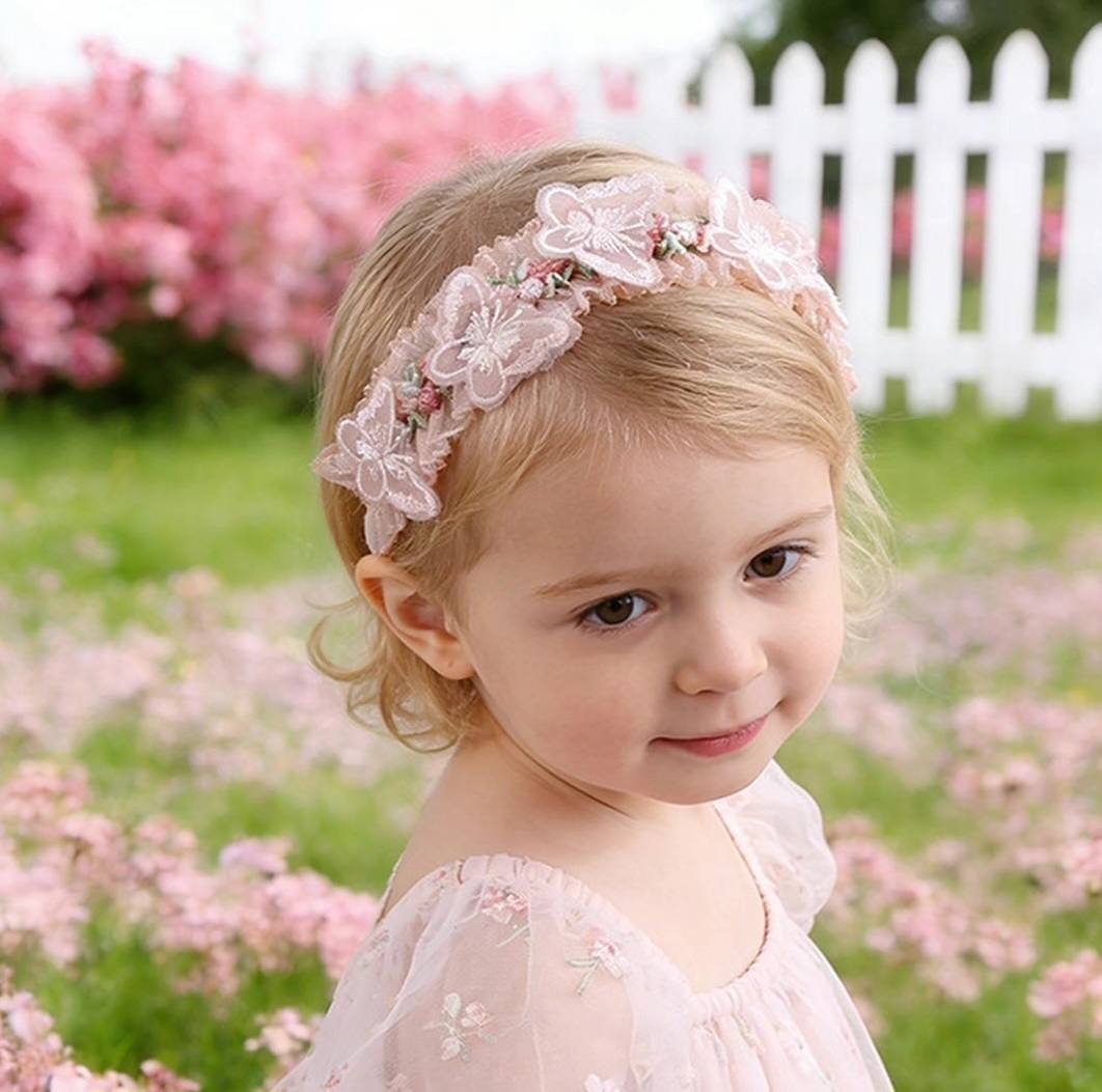 Purple fairy style baby headband 
