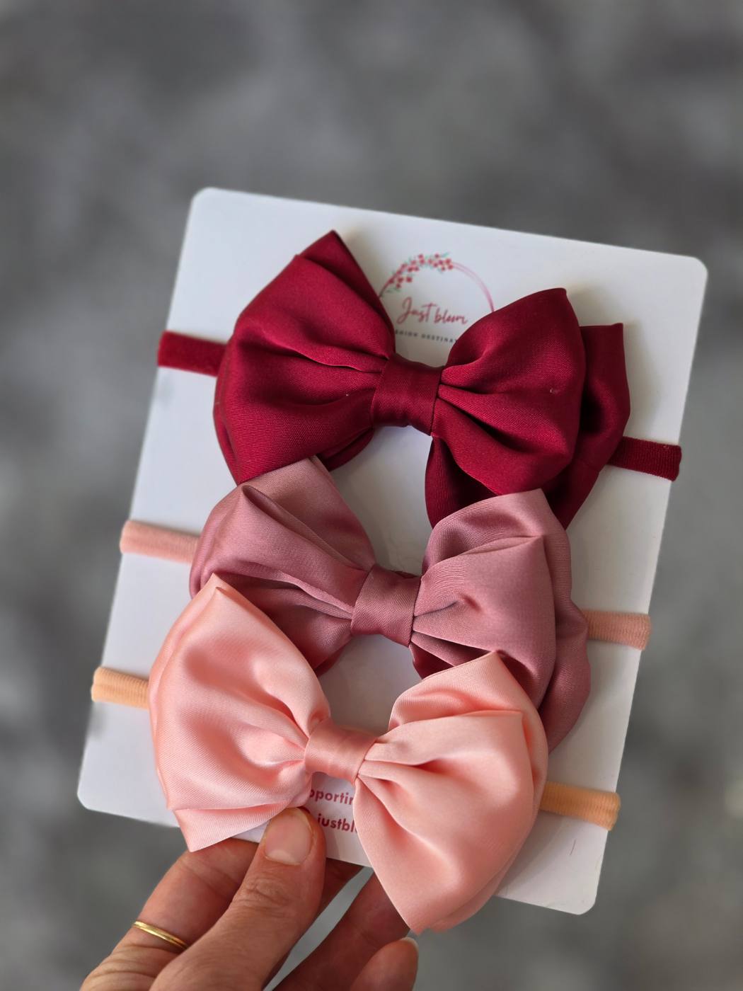 3pcs Warm Colors Big bow baby Headband