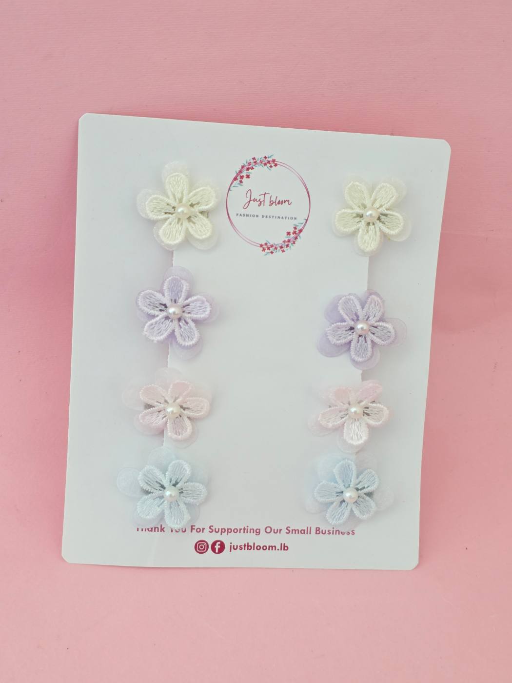 8pcs Mini flowers Hair clips 